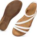 Flat Sandals For Women Dressy: Comfortable Strappy Sandal Ankle Buckle Open Toe Summer Beach Walking Vacation Daily Wear Size 5-10.5