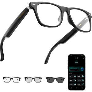 AI Smart Glasses for Men and Women with Chat GPT, Bluetooth Translation Glasses with 164 Languages and Color-Change Lens, Music Playback, Hands-Free Calls, UV & Blue Light Protection
