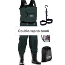 Foxelli Chest Waders, Waterproof 4mm Neoprene Hunting & Fishing Waders for Men & Women with Boots LL/11