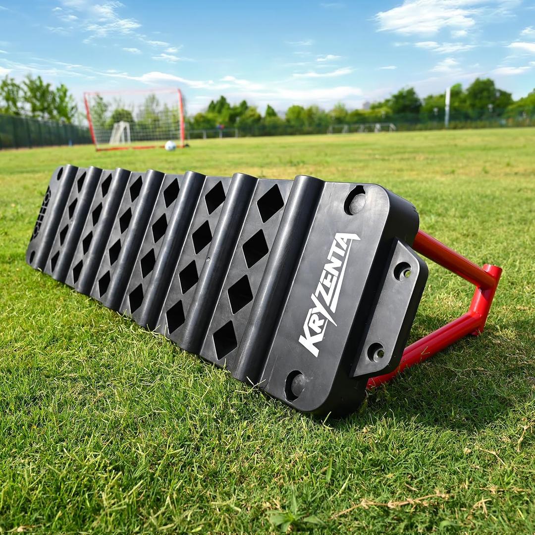 Soccer Rebounder Board, Kickback Wall, Soccer Training Equipment | Professional passing wall for solo training, reaction & volley drills, Heavy-duty, all-terrain stable construction