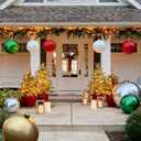 Inflatable Christmas Ornament Ball - 18" or 25" Indoor/Outdoor Holiday Decorations - Reusable and Storage Friendly (Green, 25)