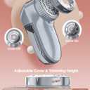 Bymore Fabric Shaver, Lint Remover, Lint Shaver Defuzzer Sweater Shaver for Clothes and Furniture AC Adapter or Battery Operated Pill Fuzz Remover (5.75*2.60*2.64in, Gray)