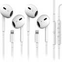 2 Packs Wired Headphones for iPhone Earbuds with Built-in Microphone & Volume Control HiFi Stereo Nosie Reduction Earphones Compatible with iPhone 14 Max/13/12/11/XR/XS/X/8/7/SE Support All iOS System
