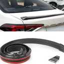 Carbon Fiber 3D Rubber Car Trunk Roof Spoiler Trim Strip, Rear Trunk Lip Roof Spoiler Sticker Bar, Cool Car Decoration Punch-Free Accessories (Black)