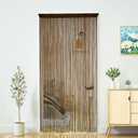 Doorway String Curtain Door Curtains,Boho Hippie Hanging Patio Tassels Screen Room Decor Bedroom Wall Window Closet Kitchen Living Room Fringe Divider Panel Laundry Room (3979in/100200cm, Coffee)