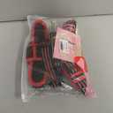 rabbitgoo Dog Harness No Pull with 2 Leash Clips, Adjustable Soft Padded, Reflective Oxford No Choke Pet Vest with Easy Control Handle for Large Dogs, Black & Red, L