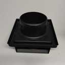 FRESH SPEED 4 Inch Black Dryer Vent Cover Outside Stainless Steel Wall Vent with Removable Cover and Bird Screen Mesh RAL9011