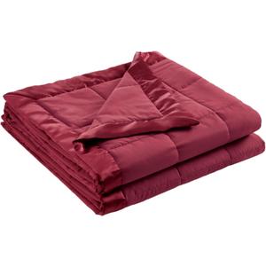 Madison Park Windom Down Alternative Blanket, Premium 3M Scotchgard Moisture Wicking Treatment, Lightweight and Soft Bed Cover For All Season, King, Satin Trim, Burgundy