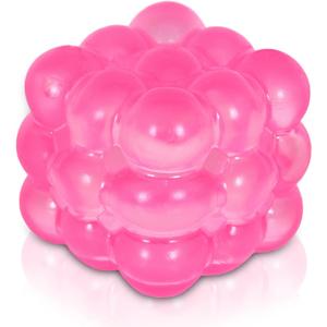Djyxoglyn Squishy Cube Stress Toy â€“ 1.77 in / 4.5 cm Smooth Squeeze Cube Fidget Toy for Kids & Adults, Sensory Stress Relief Toy for Focus, Soft Handheld Desk Fidget (Pink)