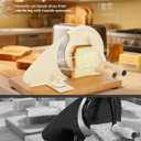 Redants Manual Bread Slicer for Homemade Sourdough Bread, Versatile Hand Crank Bread Slicer, Adjustable Thickness for Smooth Cutting, Food Grade Stainless Steel (Cream), 6.5"