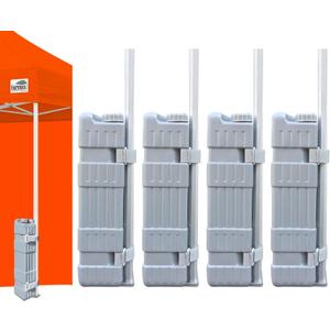 Eurmax USA 4-Pack Universal Upgraded Commercial Canopy Weights - Leg Weight Bottles for Pop Up Canopy Tents,Gazebos&Shelters - Easy Wrap-Around Hook&Loop Installation,Multi-Fill:Water,Sand,Gravel&More