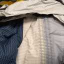 Litanika Comforter Set Super King Size Sapphire Blue - 3 Pieces Lightweight Sapphire Blue White Colorblock Stripe Fluffy Bedding Comforter Sets, All Season Bed Set