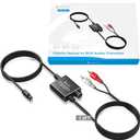 eSynic Portable Optical to RCA Adapter-Volume Control-Built in Voice Amplifier Chilp- 192kHz DAC Converter with 7ft Cable-Plug & Play- for Gaming Console/Blu-Ray/DVD/HDTV to R/L Stereo Audio System