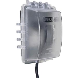 Sealproof 1-Gang Weatherproof In Use Outlet Cover | Horizontal/Vertical Outdoor Plug and Receptacle Protector, Lockable Bubble Cover, UL Extra Duty Compliant, 18 Configurations (Clear Frost)