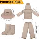Threehoney Kids Mosquito Outdoor Suit Bug Net Pants & Jacket with Hood Fishing Hat Mitt Socks for Girls Boys Camping Hiking