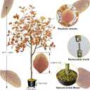 HUAESIN 5FT Artificial Fall Tree for Decoration Autumn Eucalyptus Floor Tree Thanksgiving Big Fake Plants Potted Home Patio Farmhouse Porch Fireplace Wedding Festival Christmas Office Indoor Decor