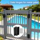 1 Pair 5-3/4 Aluminum Self Closing Gate Hinges, Adjustable Spring Hinges Fence Gate Hinge for Metal Gates, Pool Gates, Aluminum Gates (1)