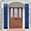 OHOME Graduation Decorations 2026 - Blue Congrats Grad Porch Banner for Graduation Party Decorations - Class of 2026 - Party Favors Supplies Backdrop Yard Signs Decor