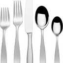 Mikasa, Satin Loft Flatware Service for 12, 65 Piece Set, 18/10 Stainless Steel, Silverware Set with Serving Utensils