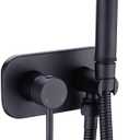 TRUSTMI Toilet Concealed Hot and Cold Bidet Spray Set 2 Function Hand Held Sprayer Shattaf Bathroom Attachment, Black