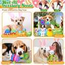 10 Pcs Easter Dog Toys with Squeaker, Includes 4 Plush Bone 2 Rope Toys for Dogs 2 Easter Egg 1 Plush Bunny & Chick for Puppy/Small/Medium/Large Breeds Holiday Pet Gift