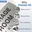 Manager's Office Signs with Raised Text & Grade 2 Braille, Brushed Aluminum/Silver Finish Easy Install with Double-Sided Tape, ADA Compliant Office Door Sign