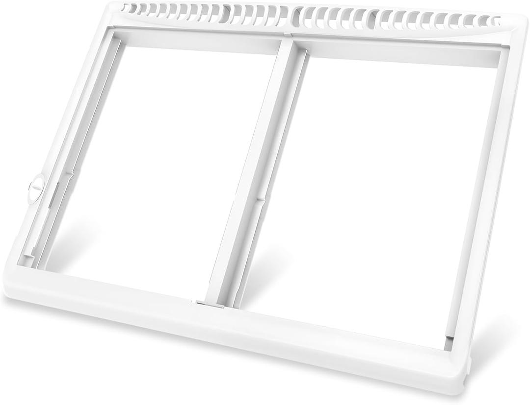 UPGRADED 240364793 Refrigerator Crisper Drawer Cover Frame Compatible with Frigidaire Crisper Drawer Replacement 240364713 Crisper Pan Cover Unit 240364763 240364786 Fridge Crisper Shelf Cover