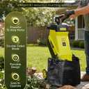 Saker Electric Wood Chipper Shredder 15-Amp Corded