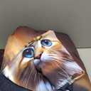 Kawaii Cat Comforter Set Full Size, 3D Animals Flowers Bedding Set, Cat Lovers Quilt Bed Set for Girls Kids Teens (Style 6)