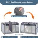 Lawfery Cat Carrier for 2 Cats, Large Soft-Sided Pet Travel Carrier, Dual Compartments, Privacy Protection, Dog Carrier for Small/Medium Dogs, Home & Outdoor Use