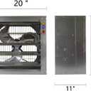 20" Wall Mounted Exhaust Fan - Ventilation Fans - Automatic Shutter - Vent Fan For Home Attic, Shed, or Garage Ventilation, 3869 CFM, 5158 SQF Coverage Area