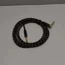 Guitar Cable 10 Feet/1  Pack-Right Angle+Straight to Straight Instrument Cable-Gold Plated Nylon Braided-90 Degree 1/4 Inch TS Electric Bass Guitar Cord Amp Cable 6.35mm Male with 6 Guitar Picks+5 Ties