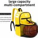 Basketball Backpack with Separate Ball Compartment & Shoe Storage - Durable Sports Bag for Kids & Youth, Water-Resistant Gym Bag for Soccer, Volleyball, and Basketball Gear Training, One Size