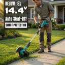 Brushless Lawn Edger Compatible with Makita 18v Battery, Electric Cordless Edger/Trencher (Tool ONLY) 9 Blade, 3 Position Adjustable Depth, 180 Handle, Lightweight with Rear Wheel for Landscaping