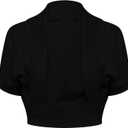 Loxdonz Girl's Short Sleeve Shrug Childrens Kids Cotton Cardigan Bolero Shrug Jacket