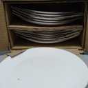 BTaT- White Porcelain Dinner Plates, Set of 12, 10.5" Gold Rimmed, Classic Style, Formal Dining