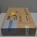 TEAMIX 42 inch Large [Dual] [Monitor] [Riser],Rustic Brown Extra Long TV [Stand Wood & Steel Desktop [Riser] with Storage for [Dual] Screen Office Desk Organization