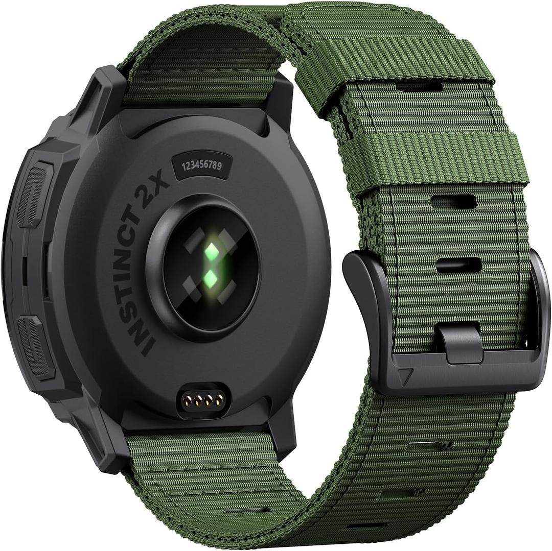 for Garmin Instinct 2X Watch Band/Instinct 3 50mm Watch Band Rugged Nylon Tactical Strap for Instinct 2X Solar, AMOLED, Replacement Band