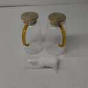 Glass Pitcher with Lid,2 PACK 64 oz/1.9 Liter Stripes for Fridge,Iced Tea,Cold Brew,Sangria,Lemonade,Heat Resistant Borosilicate Water Jug for Hot/Cold Drinks and Milk,Glass Water Carafe