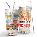 MEDROC Paraprofessional Tumbler Stainless Steel 20oz, Paraprofessional Appreciation Gifts Bulk for Women Men, Teacher Assistant Aide Para Gifts from Student Teacher, Best Paraeducator Must Have