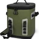 Soft Cooler - Insulated Leak-Proof Cooler Bag, 18Cans Portable Single-Shoulder Ice Chest, Suitable for Camping, Beach, Travel, Picnic, Fishing