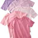 Butterblu Taylor 5-Pack Toddler Short Sleeve T-Shirts 100% Organic Cotton for Toddler Boys and Girls (Gold)
