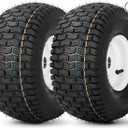 2 Pack) 15x6.00-6 Tubeless Tire and Wheel, 3" Offset Hub, 3/4" Bearing, 4 Ply, 15x6-6 Lawn Mower Front Tires, Compatible with 100 and 300 Series John Deere Riding Mower, Lawn Tractor and MoreAmazon's Choice