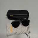 Jefoo Polarized Aviator Sunglasses for Women Men Retro Trendy Sports Sunglasses for Outdoor UV400 Protection (Matte Black Frame / Black Lens)