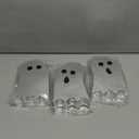 3 Pcs Halloween Disco Ghost Decor, Glitter Ghost Table Decor Reflective Spooky Figures Halloween Tiered Tray Table Centerpiece Tabletop Decorations for Halloween Home Bar Tabletop (Silver)
