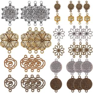 SUNNYCLUE 1 Box 60Pcs 10 Styles Filigree Connectors Charms Gold Filigree Connectors Tibetan Style Silver Bronze Metal Findings for Jewelry Making Charms Bracelet Earring Necklace Crafts SUNNYCLUE 1 Box 60Pcs 10 Styles Filigree Connectors Charms Gold Filigree Connectors Tibetan Style Silver Bronze Metal Findings for Jewelry Making Charms Bracelet Earring Necklace Crafts