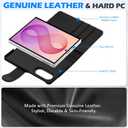 SHIELDON Genuine Leather Wallet Case for Galaxy Z Fold 8 (7.6" 2026), Black