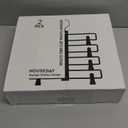 HOUSE DAY Skirt Hangers Space Saving 2 Pack, Double Row 4-Tier Non-Slip Hangers with Clips for Skirts, Shorts, and Pants - Lotus Wood Clip Hanger for Women - Closet Organizers and Storage (Black)