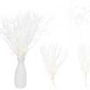 20PCS Glitter Artificial Curly Berry Stems Ornaments Fake Christmas Candy Picks Decorative Glitter Sticks Branches Combo Set for Xmas Tree Wreath Crafts Vase Filler Home Decor (White)