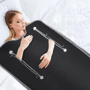 Infrared Sauna Blanket-Sauna Blanket for Home Use, Portable Design for Relaxation and Detoxification Highest 177(Charcoal)